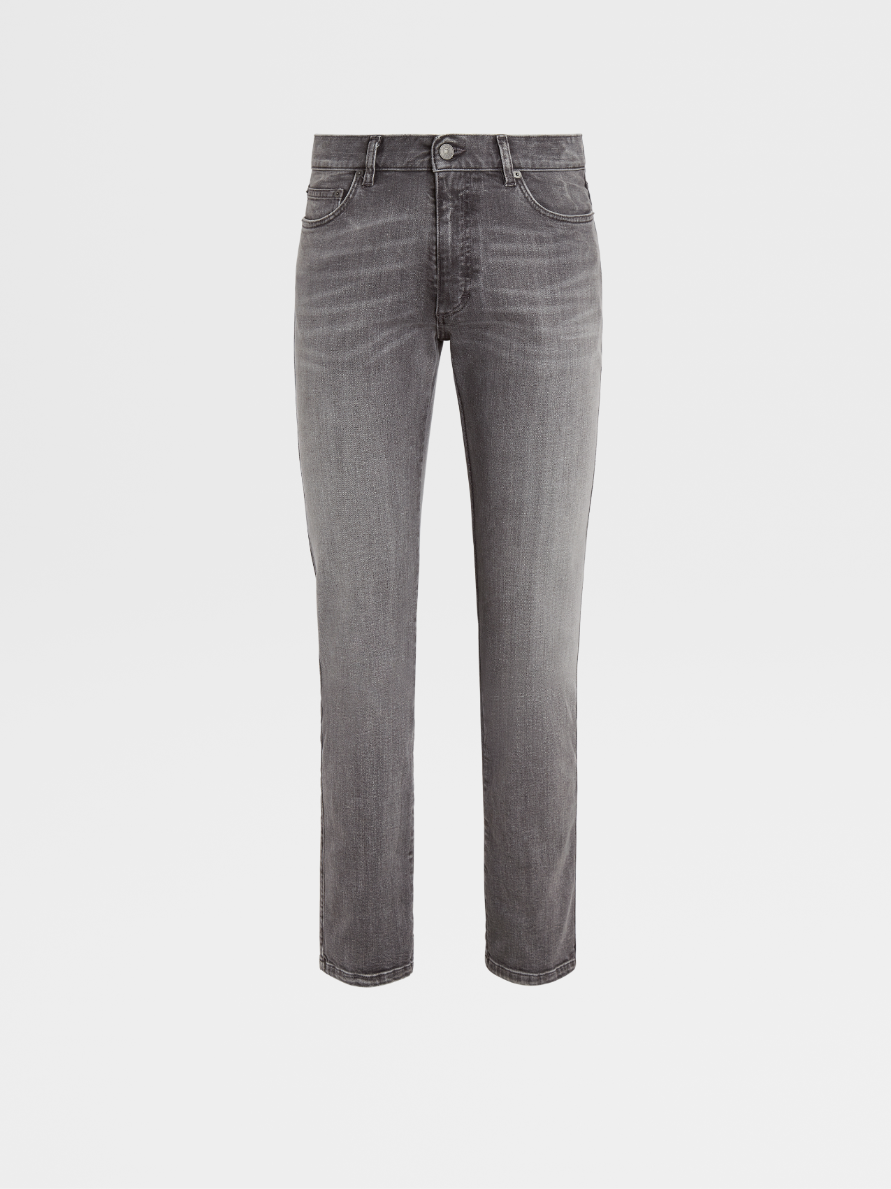 Light Grey Bleached Cotton Jeans